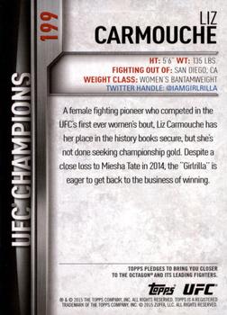 2015 Topps UFC Champions #199 Liz Carmouche Back