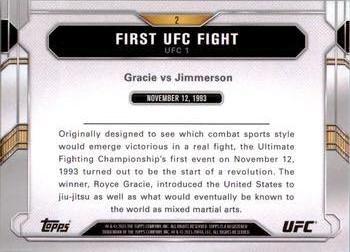 2015 Topps UFC Chronicles #2 Gracie vs Jimmerson Back