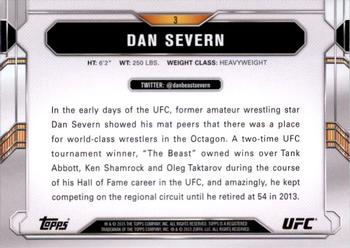 2015 Topps UFC Chronicles #3 Dan Severn Back