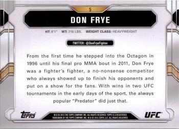 2015 Topps UFC Chronicles #5 Don Frye Back