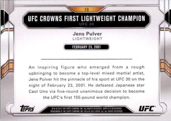 2015 Topps UFC Chronicles #10 Jens Pulver Back
