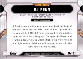 2015 Topps UFC Chronicles #11 BJ Penn Back
