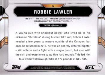 2015 Topps UFC Chronicles #12 Robbie Lawler Back
