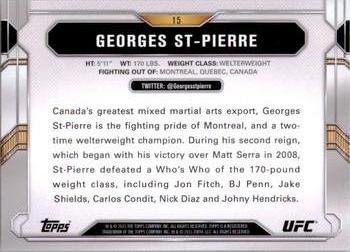 2015 Topps UFC Chronicles #15 Georges St-Pierre Back