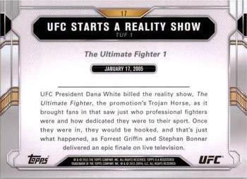 2015 Topps UFC Chronicles #17 The Ultimate Fighter 1 Back