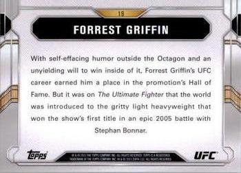 2015 Topps UFC Chronicles #19 Forrest Griffin Back