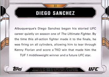 2015 Topps UFC Chronicles #22 Diego Sanchez Back