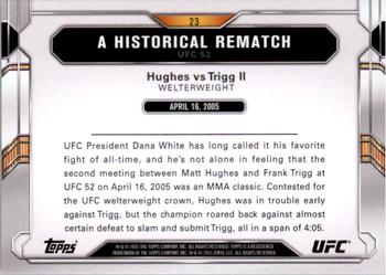 2015 Topps UFC Chronicles #23 Hughes vs Trigg II Back