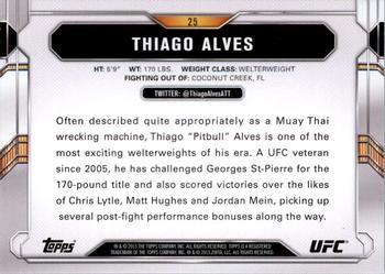 2015 Topps UFC Chronicles #25 Thiago Alves Back