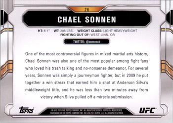 2015 Topps UFC Chronicles #26 Chael Sonnen Back