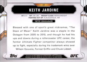 2015 Topps UFC Chronicles #27 Keith Jardine Back