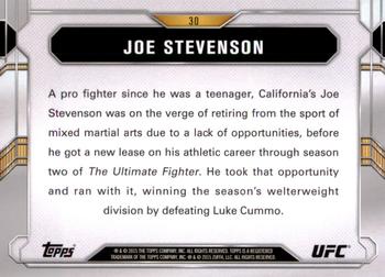 2015 Topps UFC Chronicles #30 Joe Stevenson Back