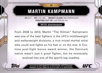 2015 Topps UFC Chronicles #36 Martin Kampmann Back