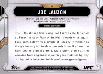 2015 Topps UFC Chronicles #37 Joe Lauzon Back