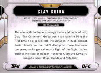 2015 Topps UFC Chronicles #38 Clay Guida Back
