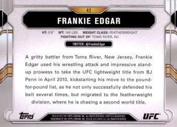 2015 Topps UFC Chronicles #42 Frankie Edgar Back