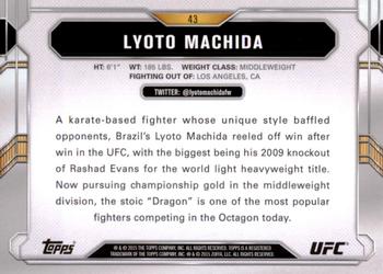 2015 Topps UFC Chronicles #43 Lyoto Machida Back