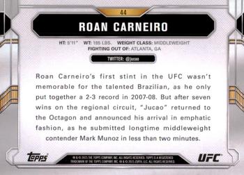 2015 Topps UFC Chronicles #44 Roan Carneiro Back