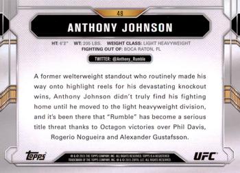 2015 Topps UFC Chronicles #48 Anthony Johnson Back