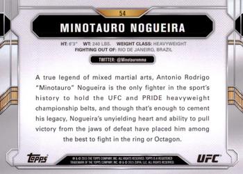 2015 Topps UFC Chronicles #54 Minotauro Nogueira Back