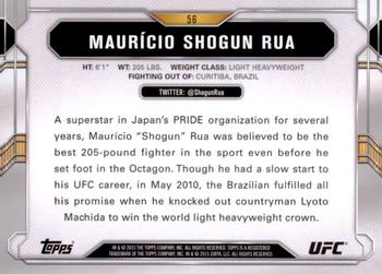 2015 Topps UFC Chronicles #56 Maurício Shogun Rua Back