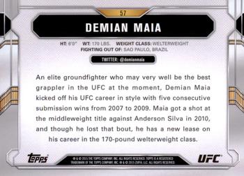 2015 Topps UFC Chronicles #57 Demian Maia Back