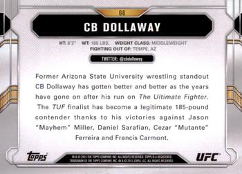2015 Topps UFC Chronicles #66 CB Dollaway Back