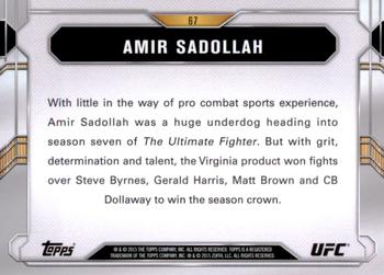 2015 Topps UFC Chronicles #67 Amir Sadollah Back