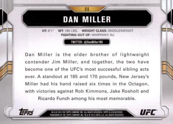 2015 Topps UFC Chronicles #69 Dan Miller Back