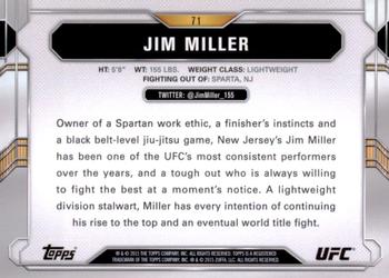 2015 Topps UFC Chronicles #71 Jim Miller Back