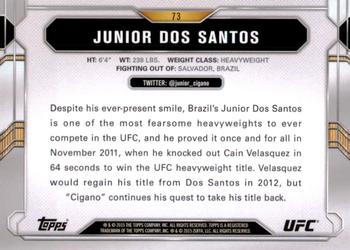 2015 Topps UFC Chronicles #73 Junior Dos Santos Back
