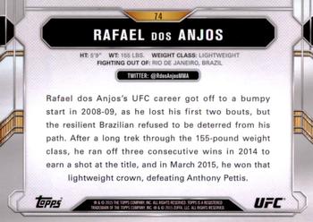 2015 Topps UFC Chronicles #74 Rafael dos Anjos Back