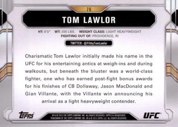 2015 Topps UFC Chronicles #76 Tom Lawlor Back