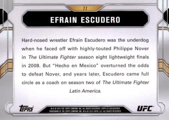 2015 Topps UFC Chronicles #77 Efrain Escudero Back