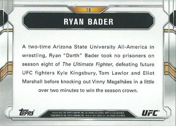 2015 Topps UFC Chronicles #78 Ryan Bader Back