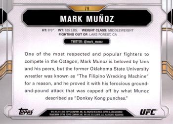 2015 Topps UFC Chronicles #79 Mark Muñoz Back