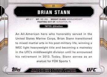 2015 Topps UFC Chronicles #81 Brian Stann Back