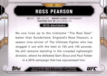2015 Topps UFC Chronicles #83 Ross Pearson Back