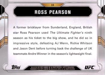 2015 Topps UFC Chronicles #84 Ross Pearson Back