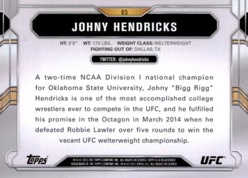 2015 Topps UFC Chronicles #85 Johny Hendricks Back