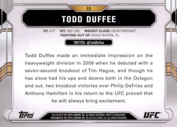 2015 Topps UFC Chronicles #86 Todd Duffee Back