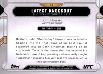2015 Topps UFC Chronicles #88 John Howard Back