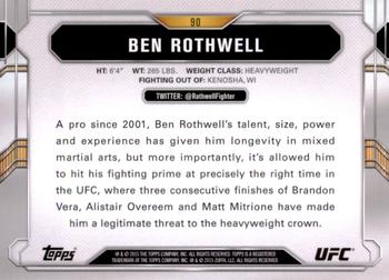 2015 Topps UFC Chronicles #90 Ben Rothwell Back