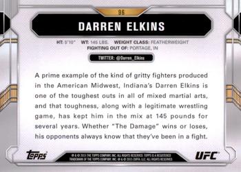 2015 Topps UFC Chronicles #96 Darren Elkins Back