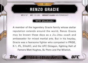 2015 Topps UFC Chronicles #97 Renzo Gracie Back