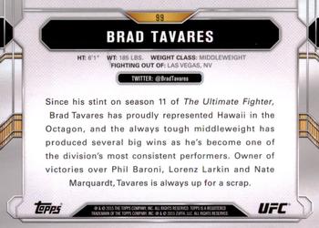 2015 Topps UFC Chronicles #99 Brad Tavares Back