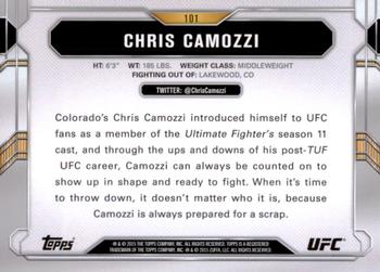 2015 Topps UFC Chronicles #101 Chris Camozzi Back
