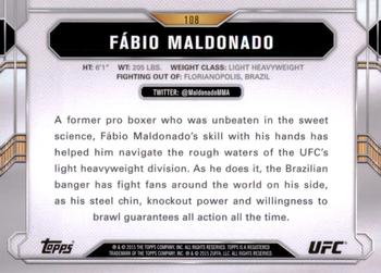2015 Topps UFC Chronicles #108 Fábio Maldonado Back