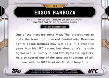 2015 Topps UFC Chronicles #109 Edson Barboza Back
