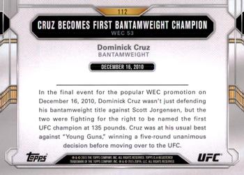 2015 Topps UFC Chronicles #112 Dominick Cruz Back